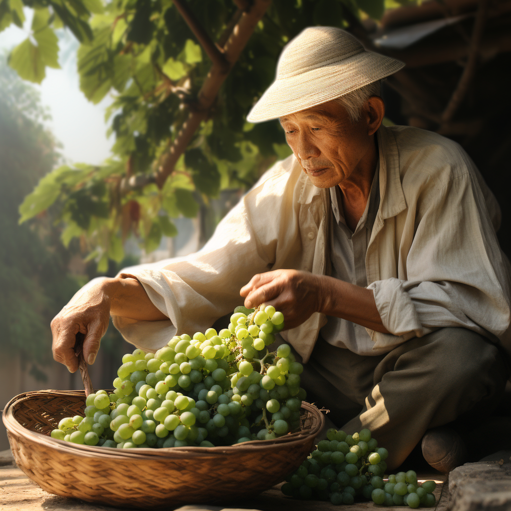 Japanese Nagano Shine Muscat - Green Seedless Grapes
